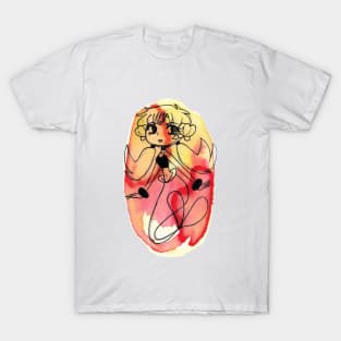 Red Mermaid Watercolor T-Shirt